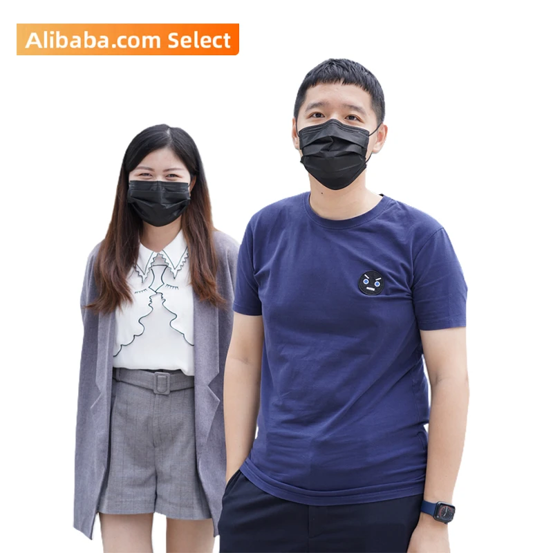 Маска для лица, черная одноразовая маска для лица, оптовая продажа, черная маска