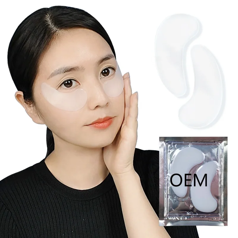 Vegan Skin Care Under Eye Gel Pads Private Label Hydrogel White Crystal Collagen Moisturizing Anti-Wrinkle Collagen Eye Mask
