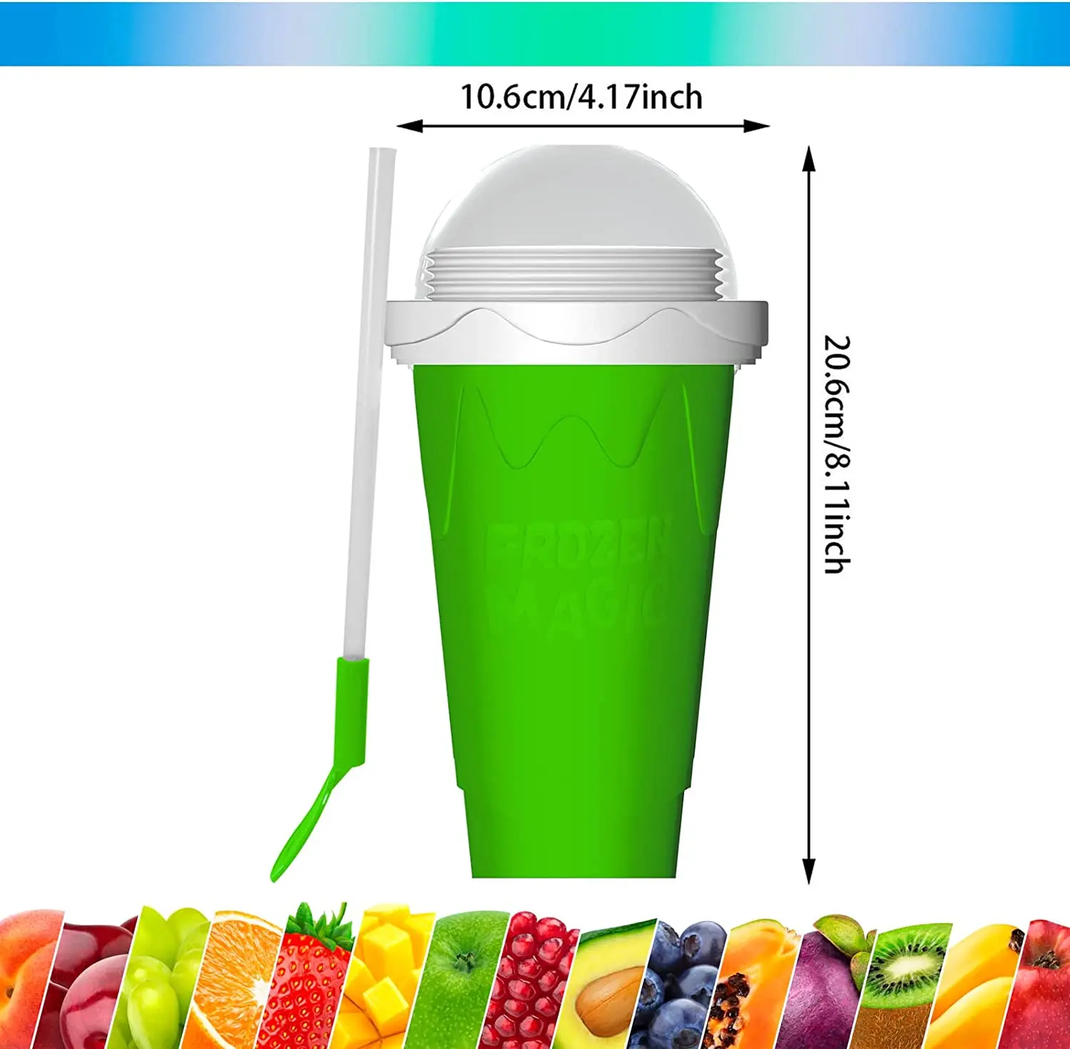 Hot Sale Ice Cream Tool Silicone Frozen Magic Cup Double Layer Slushy Cup Maker
