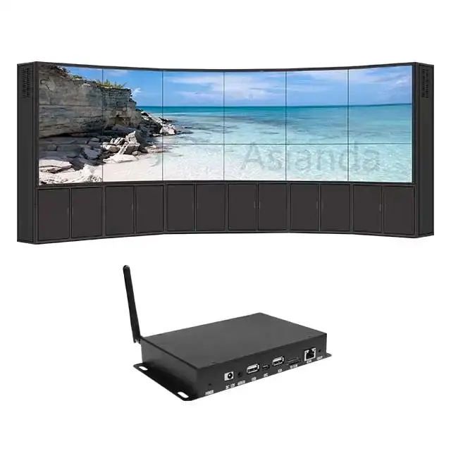 Hot Sales 1080P 3x3 55inch Super Narrow Video Wall Display Ceiling Mounting LCD TV Wall Remote Control LCD Video Wall