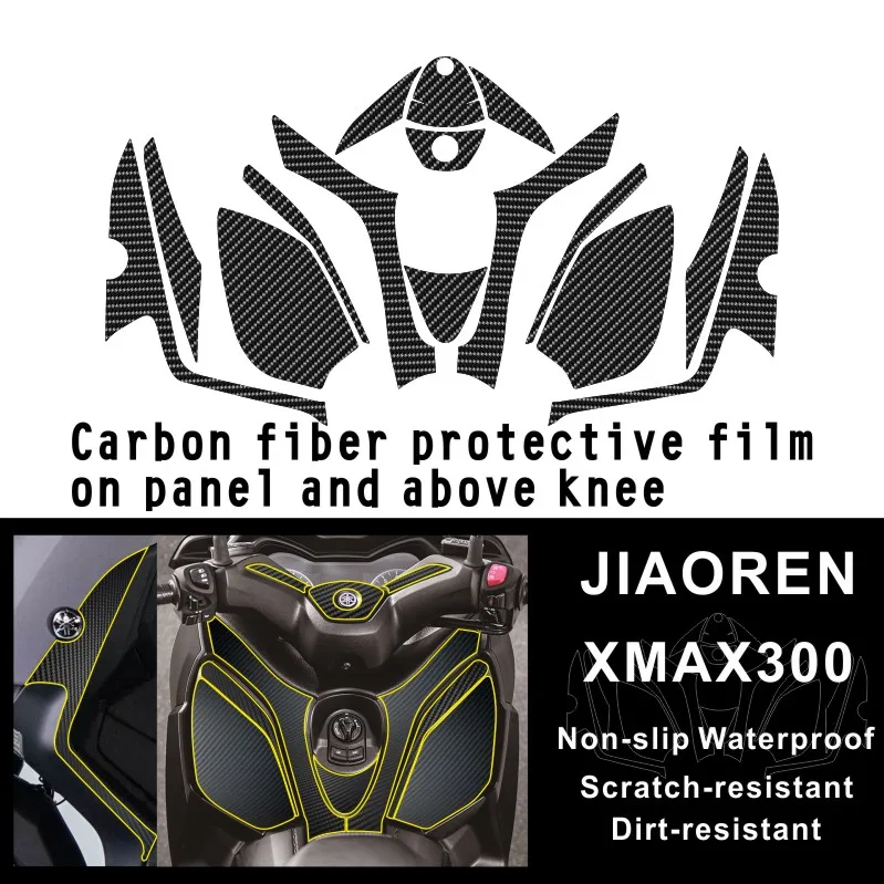 5D Carbon Fiber Sticker For Yamaha Xmax 300 scooter motor bike Protective Film Motorcycle Stickers