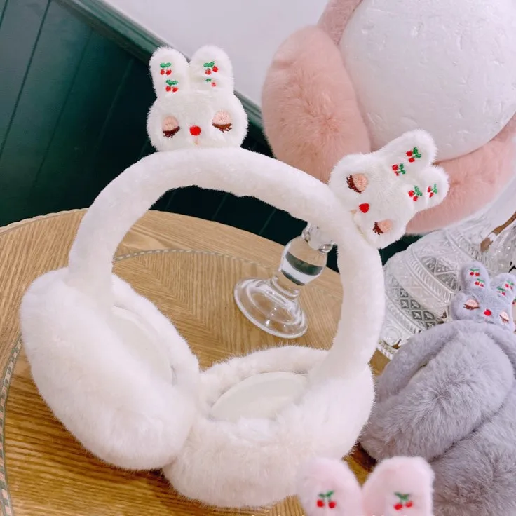 Designer Wholesale Hot Sale Cute Shape Solid Color Soft Fur Earmuffs For Kids