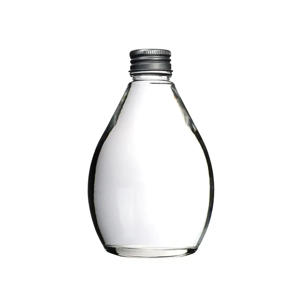 
Wholesale empty 100ml 200ml 250ml eco friendly glass bottle light bulb beverage drink glass water bottle glass juice bottle 