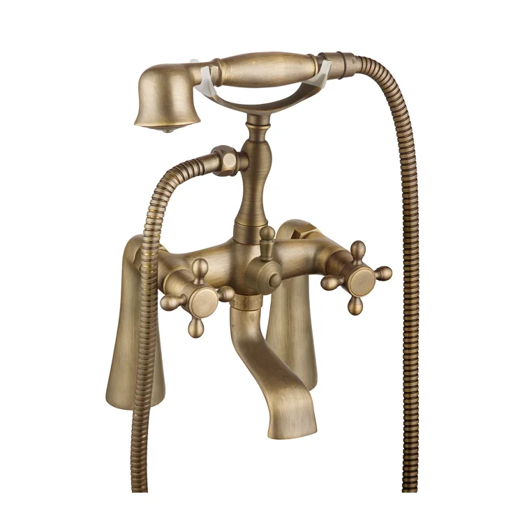 Antique phone style retro bathtub shower faucet set