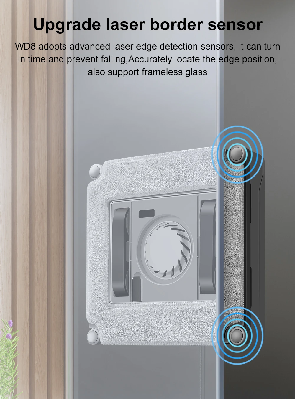 Intelligent Window Cleaner Robot, 3000PA Strong Suction ,One Key Start Function, APP&Control by Remote Control, Win