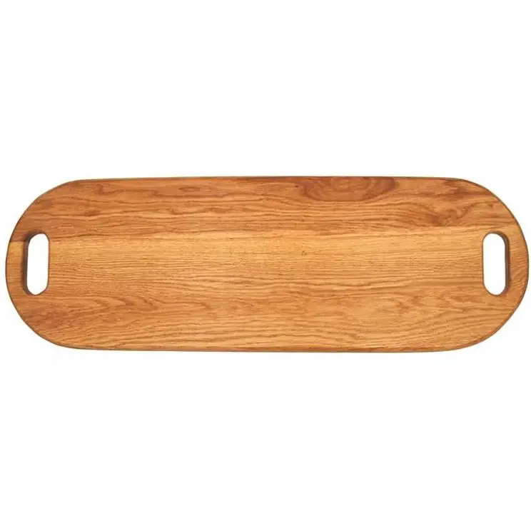 Large customizable rectangular kitchen table top cutting service cheese meat biscuits oak wood cutting board
