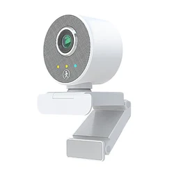 EDUP AI Auto Focus 4K PC Webcam For Computer Round LED Light Soft Beauty Mode Centre C Position Tracking