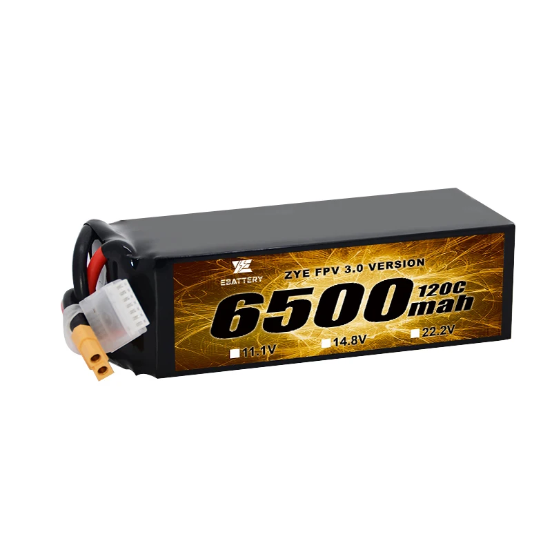 FPV Battery 4S 14.8V 2200mah 5000mah 6500mah 120C Lipo Battery with XT60 Plug for FPV Vehicle