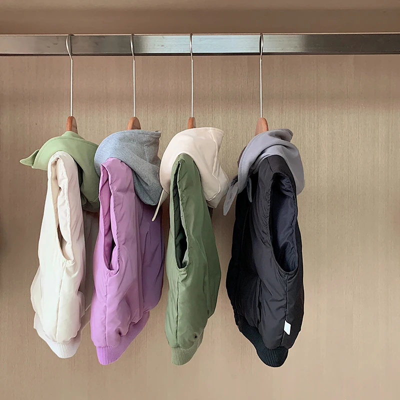 
Winter Warm Kids Down Vest Solid Color High Quality Lightweight Zipper Winter Clothes for Girls 