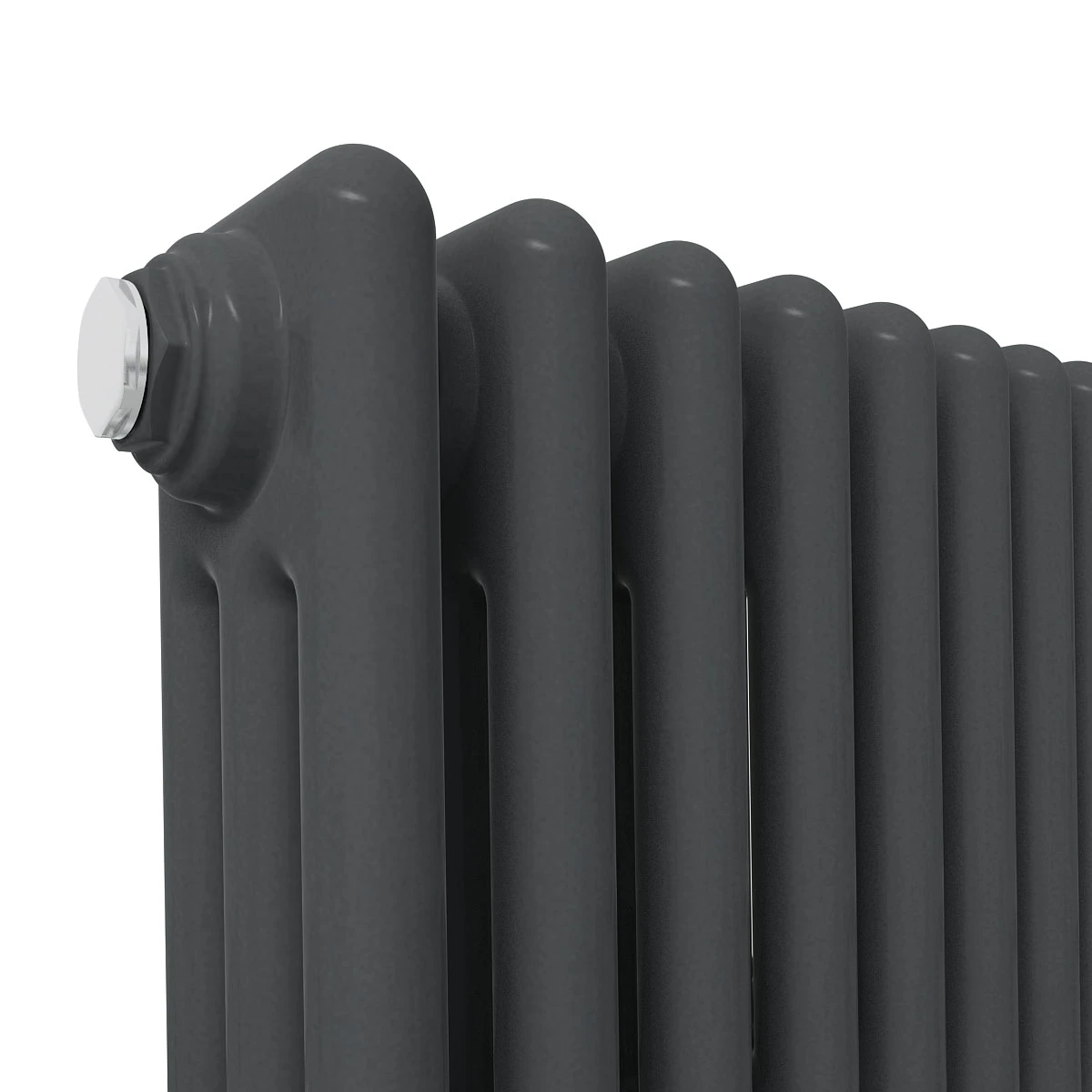 Традиционная Колонка 3 вертикальных 1800 мм с 12 стержнями Белый/антрацит дизайнерский радиатор