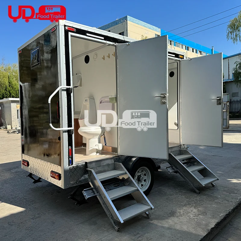 Not Easily Damaged Wholesale and RetailPrice 2 Station Outdoor Public Portable Restroom Trailer For Sale