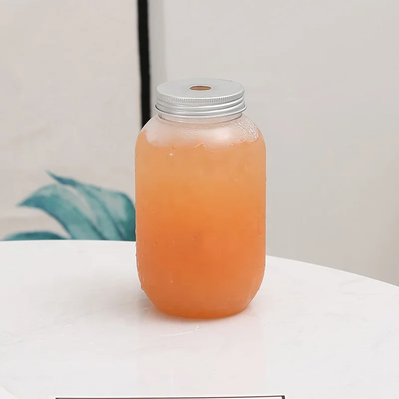 New product 300ml plastic water drink bottle beverage jars and bottle with lid