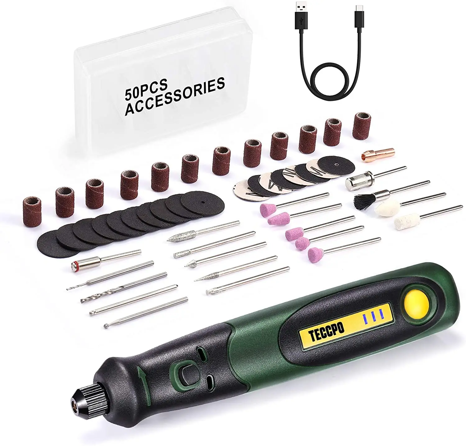 Vcan 50 шт. аксессуары 3,6 В роторный инструмент Комплект USB зарядки беспроводной 3 скорости Аккумуляторная дрель Usb мини насадка для шлифовальной машины