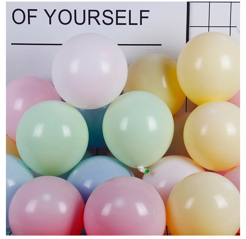 Macaron Balloon Blue Gray Matte Latex Balloon Party Balloons