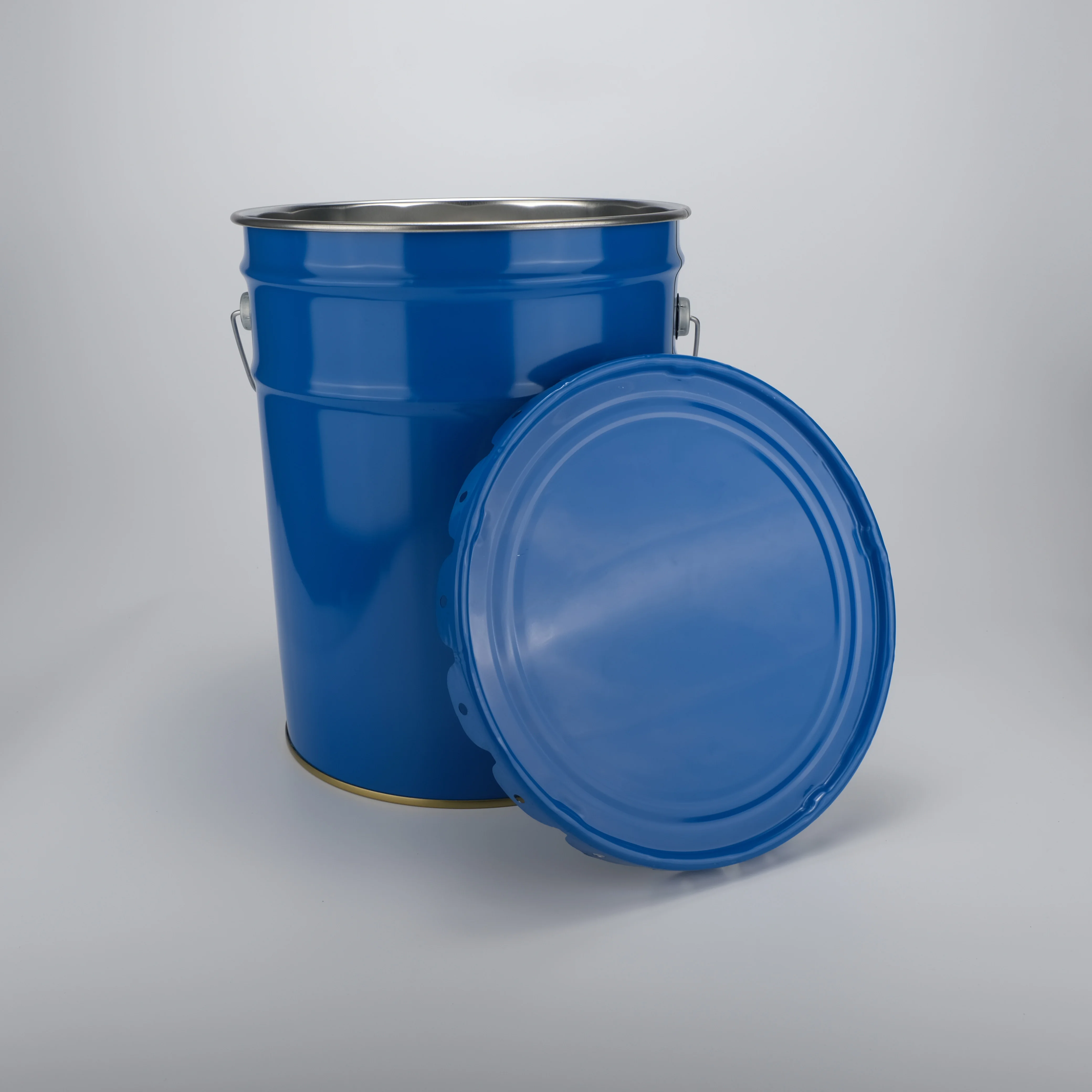 25 Liter Custom Round Printing Opening Chemical Packaging  Tin Bucket for Paint