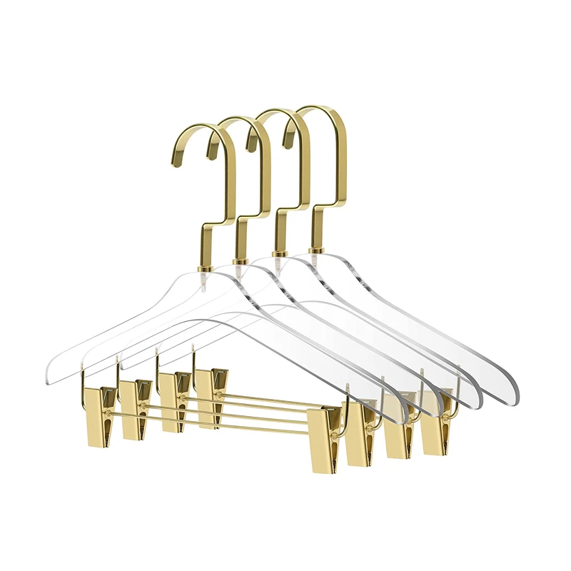 factory custom made clear transparent acrylic clothes hanger for retail display