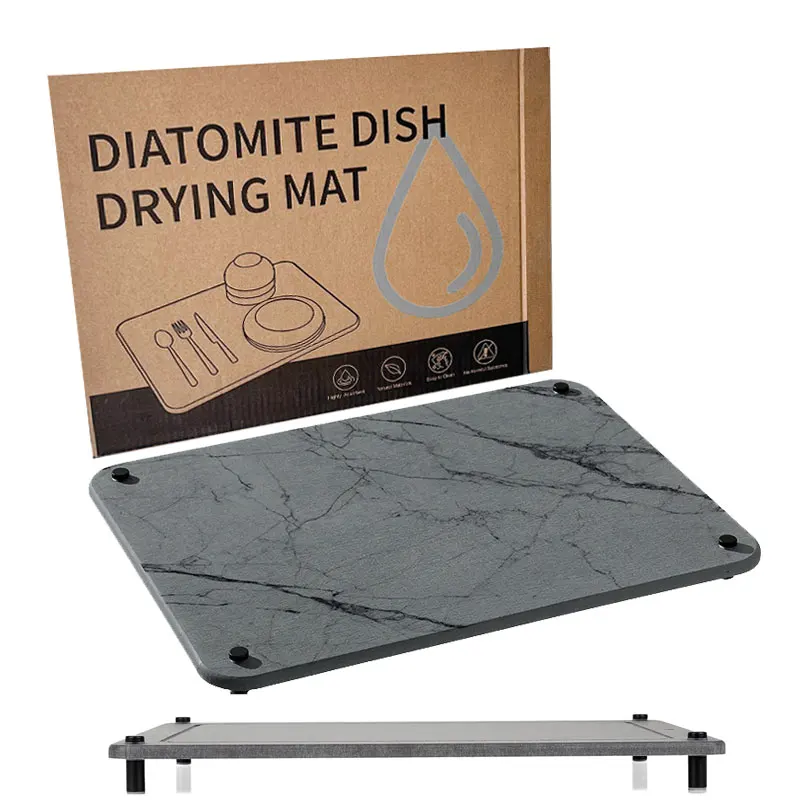 luxury diatomite stone bath mat super quick-dry absorbent non slip diatom mat for kitchen