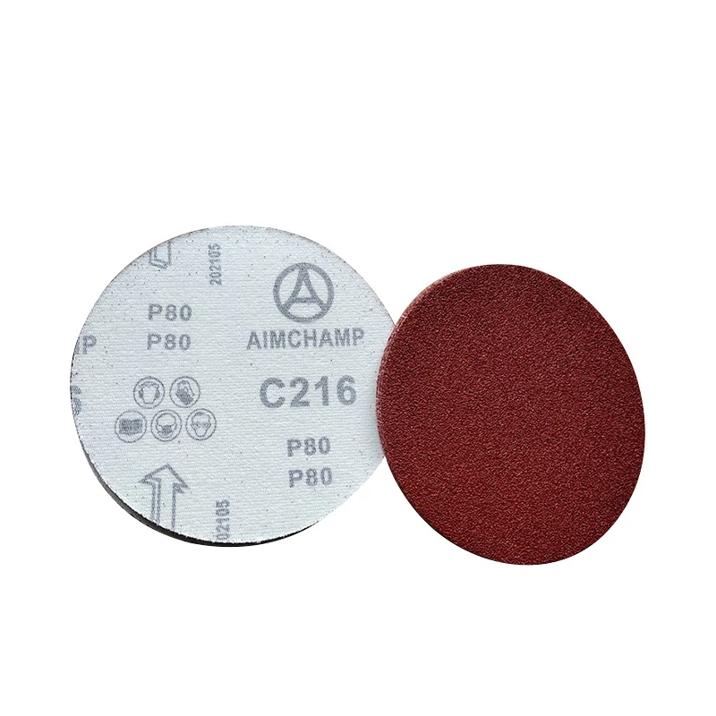 7/8/9 inch red sandpaper sanding disc abrasive paper waterproof 40 grit sandpaper disc  225mm Aluminum oxide abrasive paper