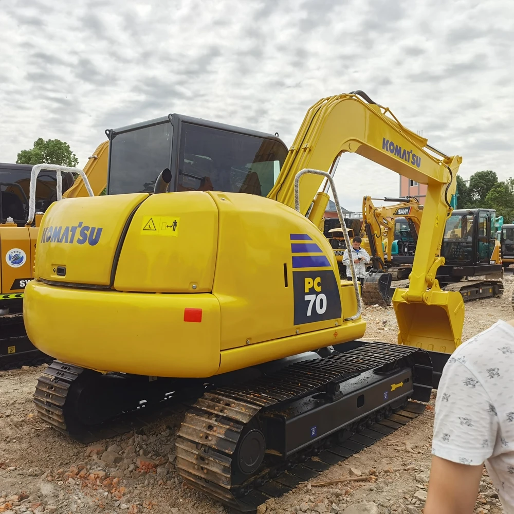 Экскаватор б/у komatsu PC70-8 PC60 высокого качества Подержанный 7 тонн оригинальный японский экскаватор для продажи в Китае