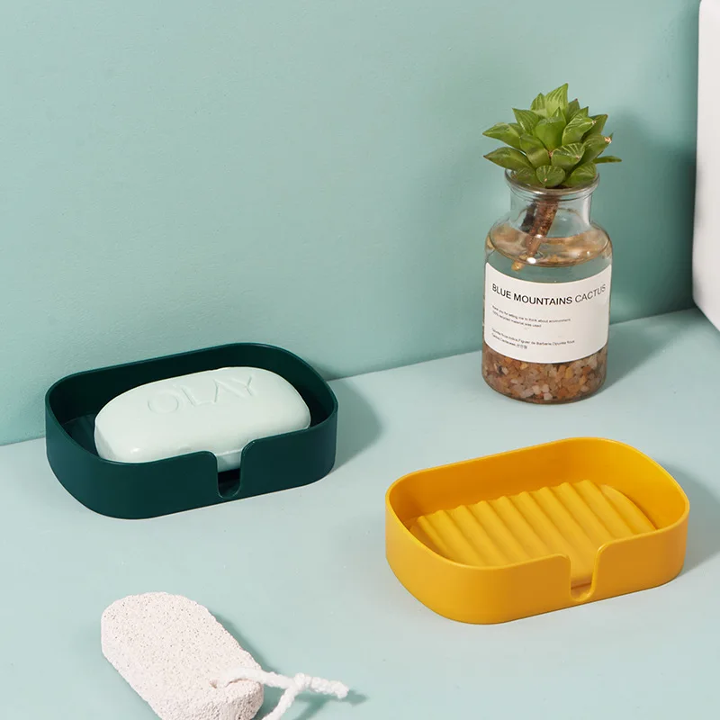 Factory Direct Costeffective Bathroom Accessories Non-Slip Draining Plastic Double Layer Soap Dish