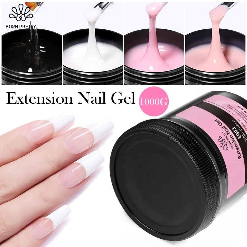 BORN PRETTY 225g 500g 1kg Camouflage Jelly Acrylic Extension Gel No Heat Solid Builder Nail Gel de Construction Hard Gel 1 KG