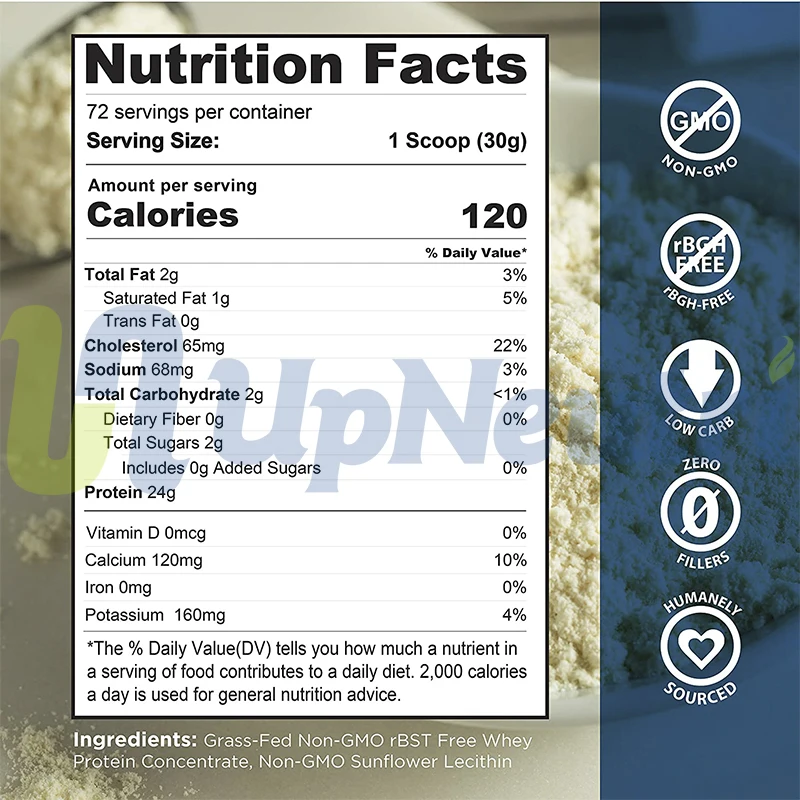 Whey Protein 100% Gold Standard plastic shaker Protein supplement vanilla strawberry flavor with private label OEM/ODM