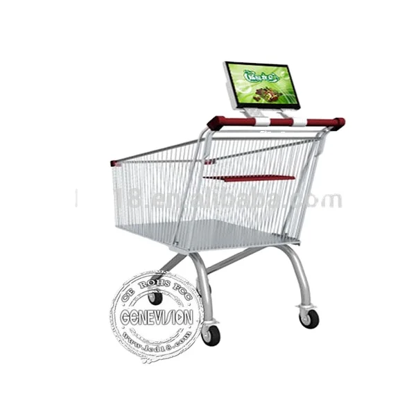 10,6 дюймов, китайский поставщик, автономный супермаркет, тележка для покупок, ЖК медиаплеер, ЖК Реклама