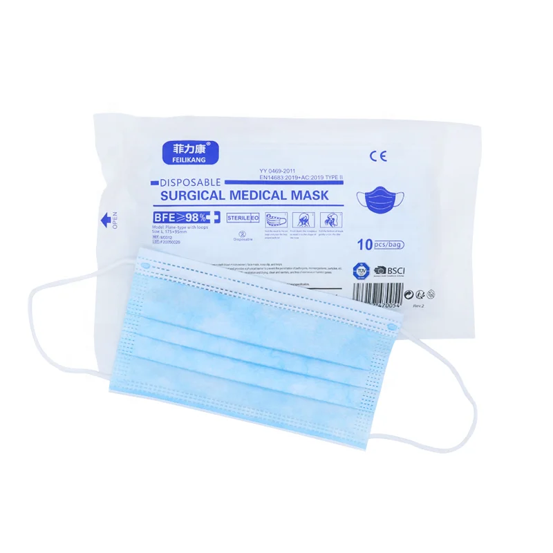 Surgical masks 3ply melt-blown cloth medical masks surgical facemask disposable mascherine chirurgiche ce
