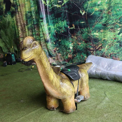 Mini Electric Dinosaur Ride for Kids Battery Motorized Metal Toy for Indoor & Adventure Park Use