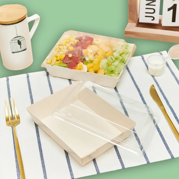  Biodegradable Bread Pastry take away food packaging lunch box delivery Wooden Sushi Packaging