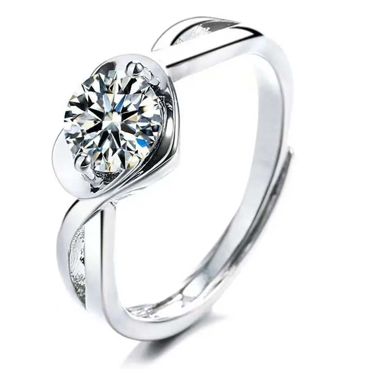 Weeding Ring Gold Wedding Sets Woman Open Pearls Mini Cooper Crossover Spares Rings 925 Silver Heart Shape