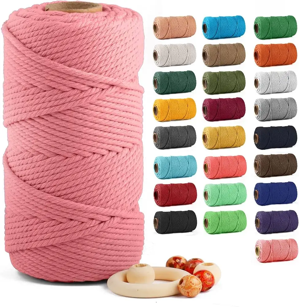 Wholesale Factory Diy Decoration Cord 2mm 3mm 4mm 5mm Cotton Macrame Rope