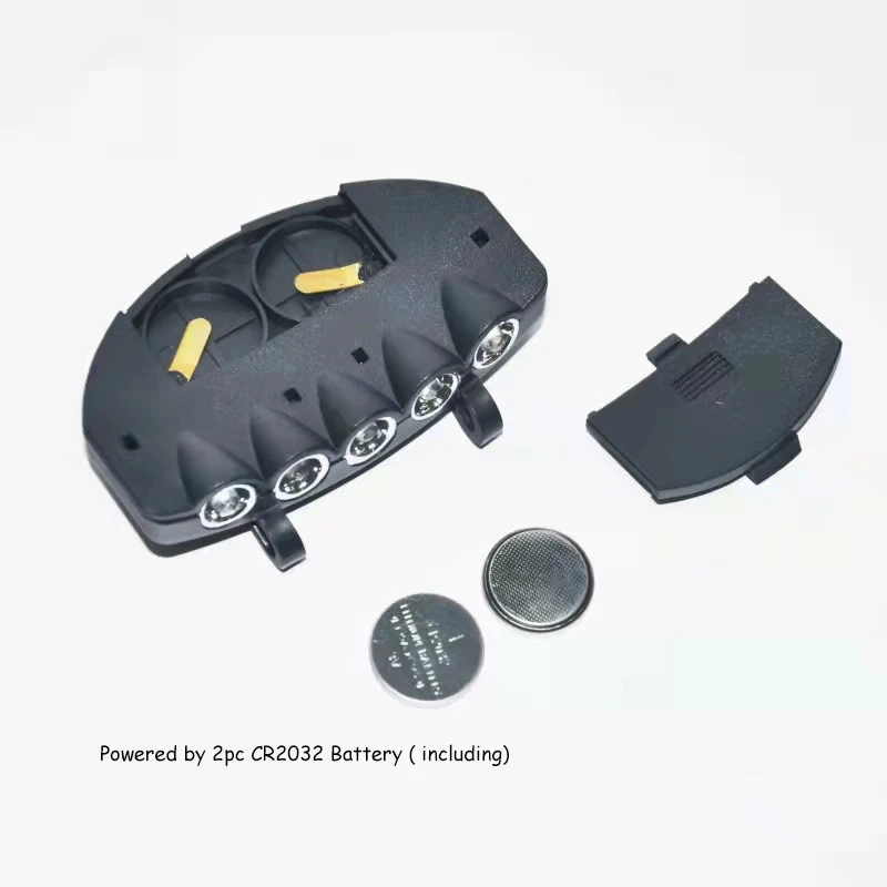 QXMOVING 5 LED Cap Hat Light Rotatable Clip Headlamp for Ball Hat Cap Visor Clip Light For Hunting Camping Fishing