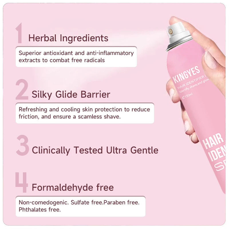 Factory OEM ODM Face Hair Identifier Spray Precise Safe For Skin Body Hair Shaving Removal Identifier Spray Powder