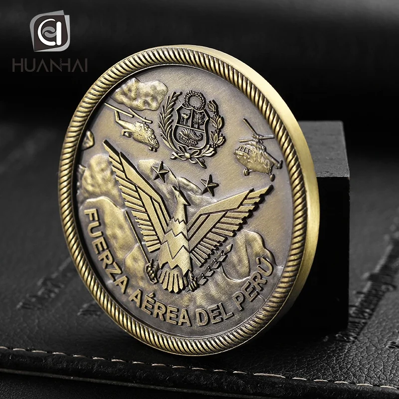 manufacturer 3D antique bronze metal honor coin custom