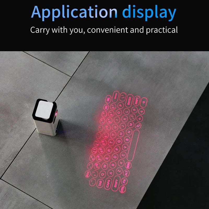 Cheap Wireless Virtual KB630-M1 Keyboard Laser Projector With Mobile Stand High-End White Keyboard For Tablet