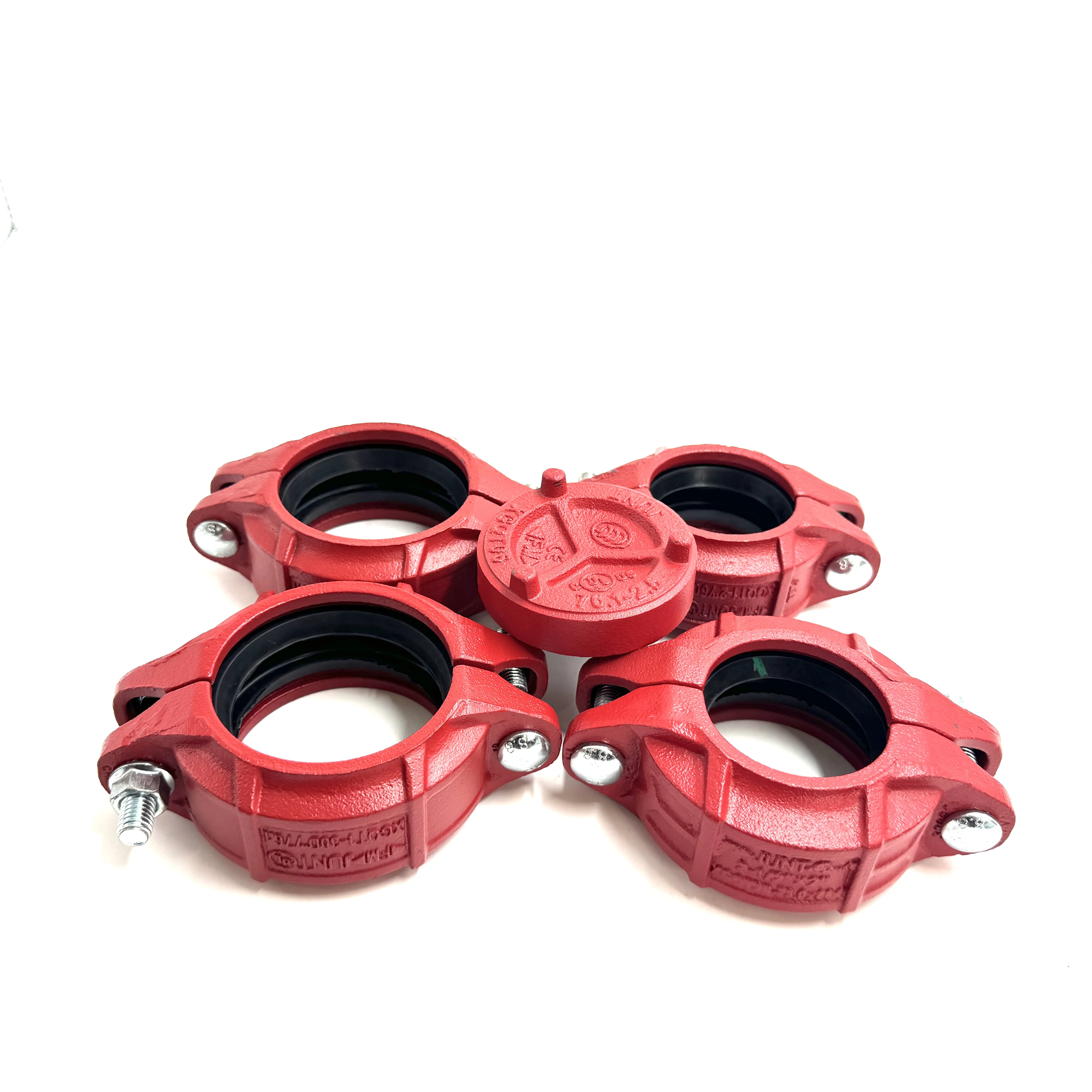 FM Custom FM OEM ODM Fire Fighting Grooved Ductile Iron Pipe Fitting Flexible Coupling Groove Casting