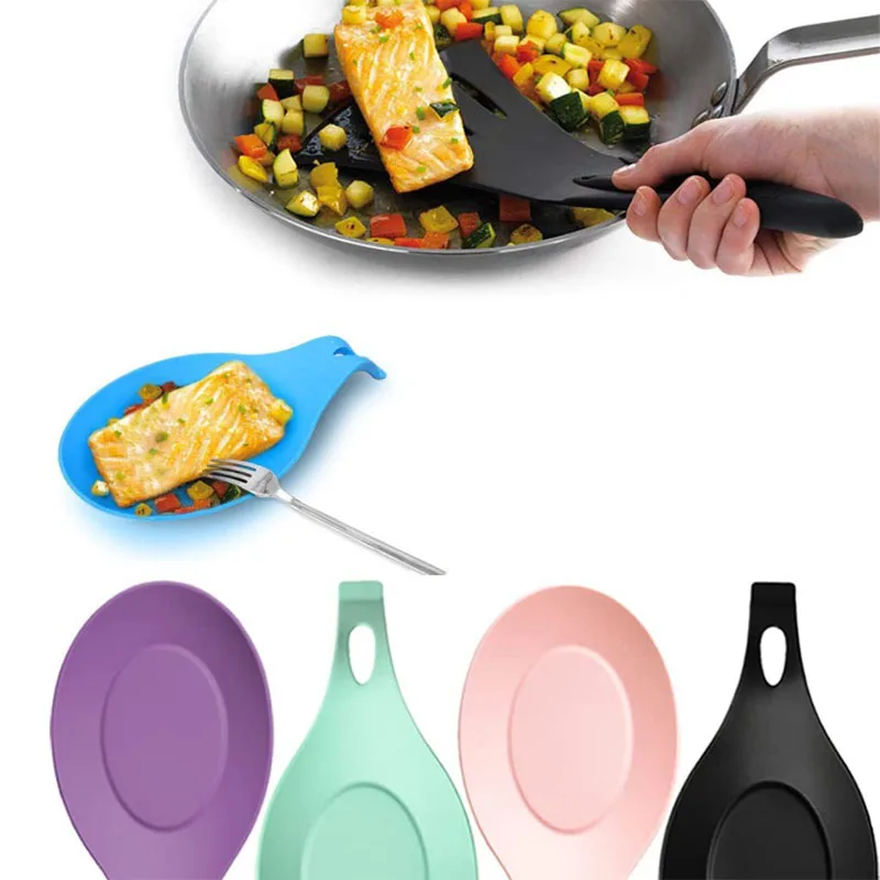 Amazon wholesale kitchen tools multiple colors kitchen accessories BPA free spoon rest spoon rest holder