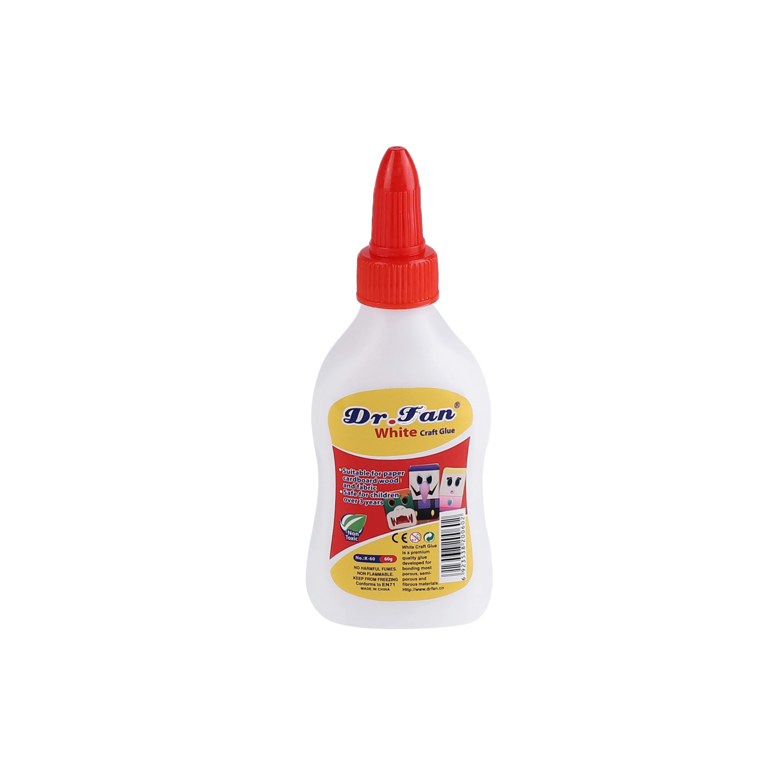 60g pva white latex adhesive glue high viscosity water-base washable non-toxic formaldehyde free bonds wood glue