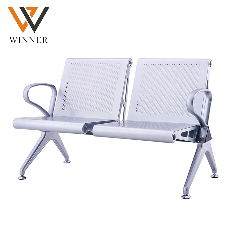 2-seater airport waiting chair stainless steel double seater airport chairs