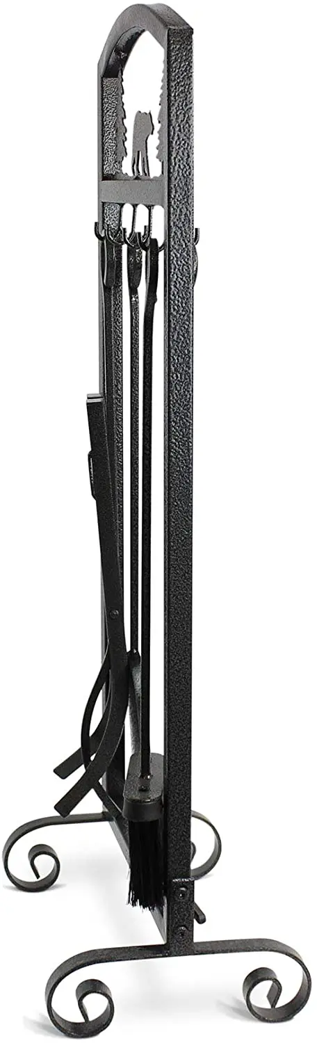 5 Pcs Hearth Fireplace Accessories Kit Fireplace Tools with Fireplace Brush,Shovel Fire Poker Firewood Tong