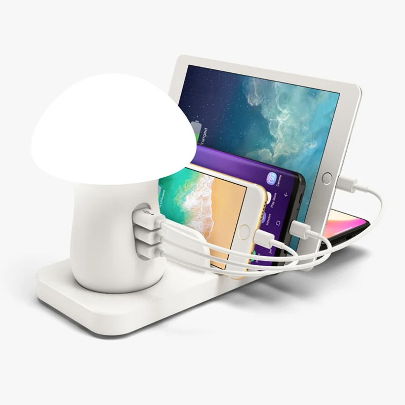 
New product hot wholesale bedside night light multi USB charging port 