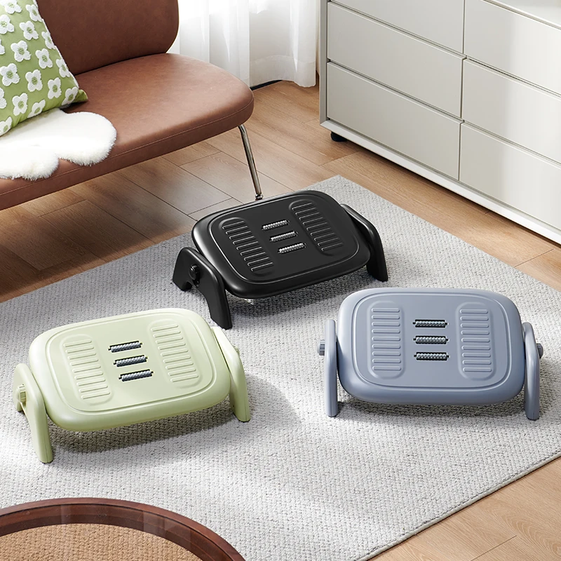 Modern Plastic Padded Bathroom Toilet Step Footstool Home Office Leisure Roller Squatting Ottomans Comfortable Relaxation