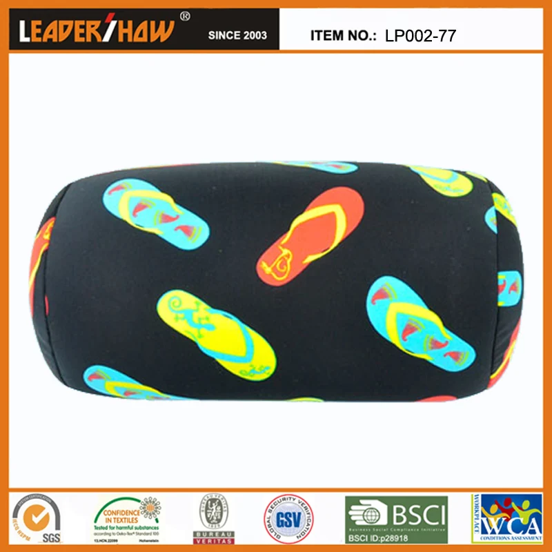 Wholesale Tube Shape Sleeping Pillow Micro Beads Stuffed Roll Travel Polystyrene Foam Pillow