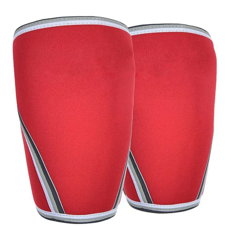 CONRIDA Thickened SBR Neoprene Knee Pads 7mm Sports Training Fitness Weightlifting Squat Red Neoprene Knee Brace