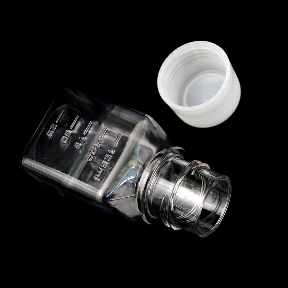 China Facfory wholesale PET PETG Plastic Square Sterile Cell Culure Bacteria Media Bottles 125ml 50ml 100ml 250ml 500ml 1000ml