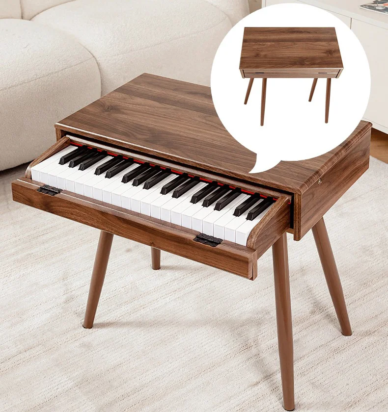 37-key Wooden piano drawer for children toys Electronic organ Music Baby mini size piano keyboard 37 keys for beginners
