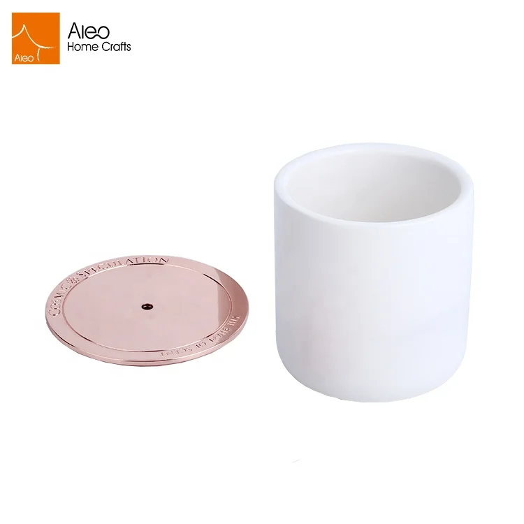 Логотип по индивидуальному заказу нарядное прямое фарфоровая белая свеча в Jar контейнер с крышкой