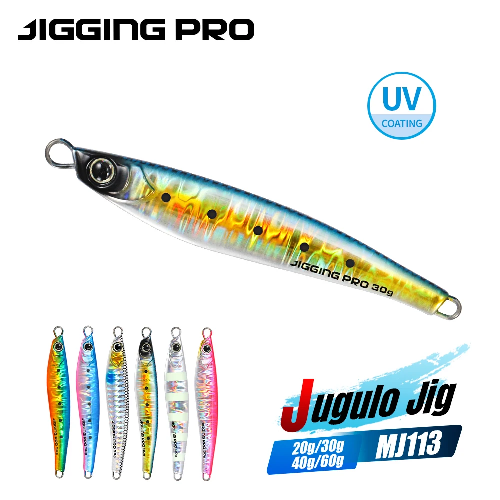 Jigging Pro 20g 30g 40g 60g Super Hard Metal Slow Pitch Jigs Saltwater Fishing Jigging Lure