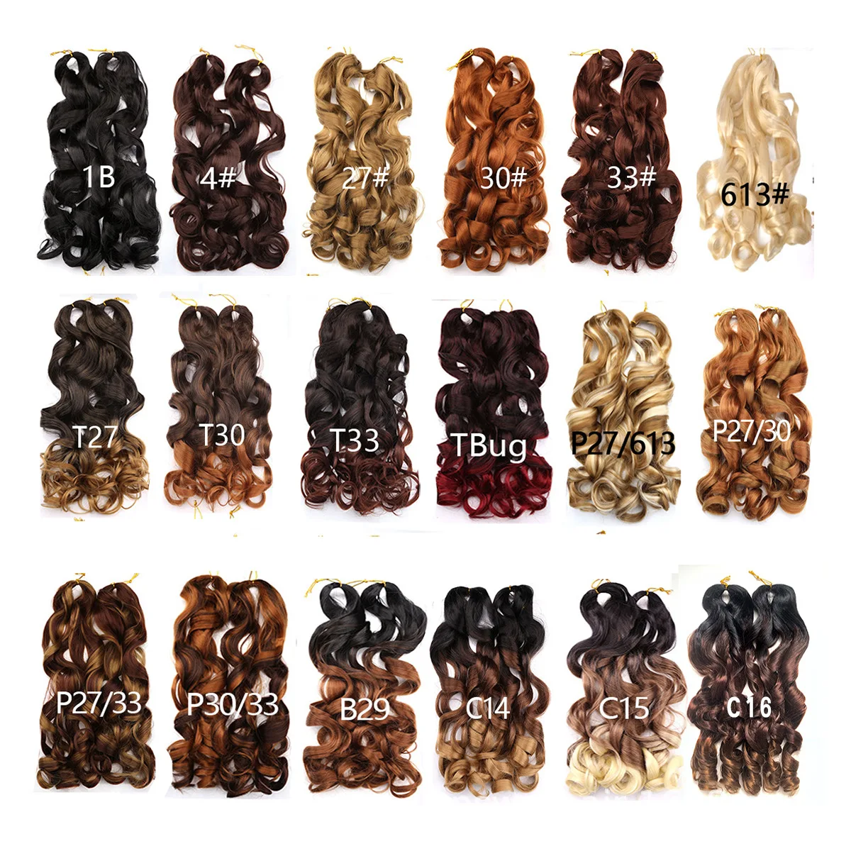 Pre Stretched 24 Inch Loose Wave Crochet Braids Hair  Big wavy curly Bouncy Braiding Hair